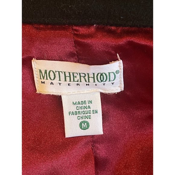 Size Medium BLACK WOOL-BLEND MOTHERHOOD MATERNITY COAT Peacoat Jacket Winter - Picture 11 of 11